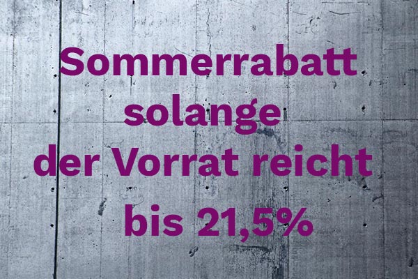 Aufstellung der Rabatte